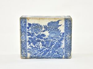 Antique Chinese Blue White Porcelain Pillow
