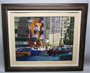 Oil Painting Picasso Sculpture At Daley Plaza Chicago Eigel Rasmussen C 1968