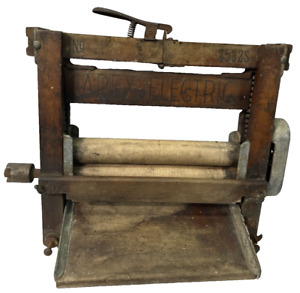 Antique Wringer Washer Press Primitive Farmhouse Wood Metal Working No Handle