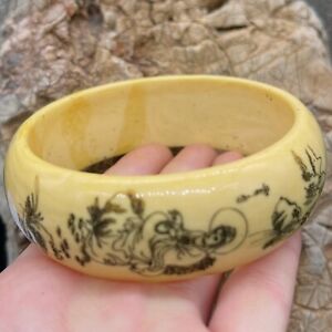 Old Chinese Handmade Carving Bracelet