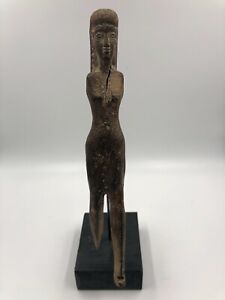 Ancient Egyptian Female Figure Middle Kingdom Wood Woman Artifact