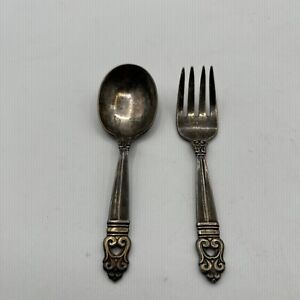 Royal Danish Sterling Silver Baby Fork And Spoon Set