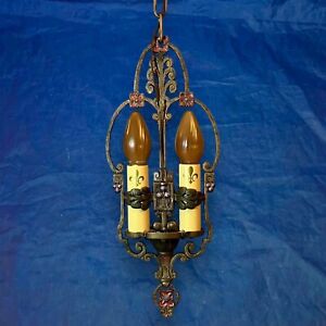 Rewired Entry Riddle Pendant Light With Candles Beautiful Rare Kb21