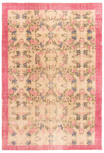 Traditional Vintage Hand Knotted Carpet 6 5 X 9 7 Wool Area Rug