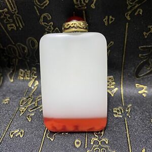 Old Chinese Natural Hetian Jade Hand Carved Exquisite Pendants Snuff Bottle