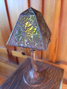Handel Closed Top Pine Needle Desk Lamp Mission A And C 1 Of 2 Available