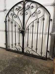 French Country Iron Scroll Garden Gate 4 Ft Wide 