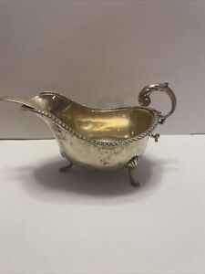 Vintage Birks Sterling Gravy Boat P With Spoon And Bags Antique 16 30 