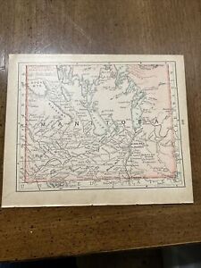 Rand Mcnally Co Antique 1904 Map Of Manitoba 7x6