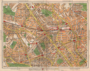 Nw London Cricklewood West Hampstead Brondesbury Kensal Rise Kilburn 1938 Map