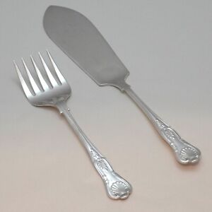 Kings Design Arthur Price Sovereign Silver Service Cutlery Pair Of Fish Servers