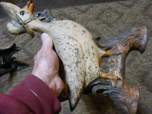 2nd Beautiful Mother Goose Andirons Cast Iron About 15 Tall Very Good Condition