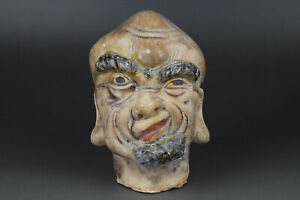 A Fine Collection Of Chinese Tang Sancai Pottery Statue Arhat Head Buddha