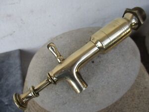 Vintage Brass Unused Old Stock Garden Functional Tap Fountain Push Press Spring