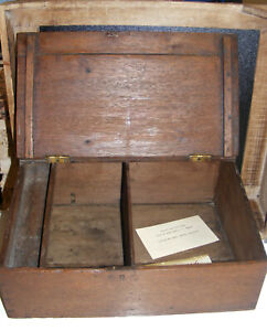 Pennsylvania Document Box Antique 19c Writing Lap Desk Victorian 1800 S Walnut