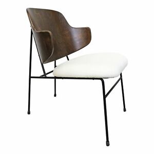 Mid Century Danish Modern Ib Kofod Larsen Selig Walnut Leather Penguin Chair
