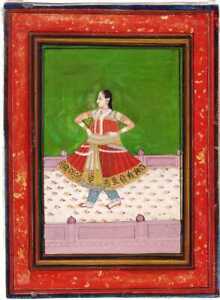 Indian Miniature Painting Mughal Art Portrait Fine Gold Decoration Collectable