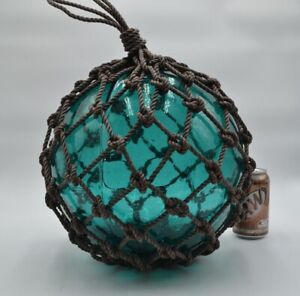 Vintage Glass Fishing Float In Turquoise