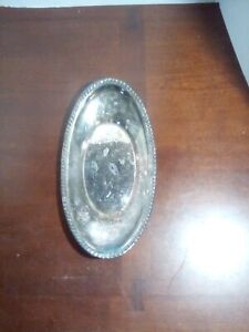 Vtg F B Rogers Silver 1413 Silver Plate 13 Oval Serving Tray Vgc