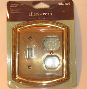 Allen Roth Single Toggle Outlet Duplex Switch Plate Cover Cosgrove Nos