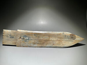 Good Chinese Shang Dy Old Jade Carved Sword Design Bai Jian Figure L 37 6 Cm