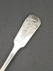 Antique Russian Silver Spoon 84 Moscow Svechin Sunflower 1875 Rare Entourage1