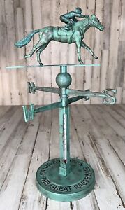 Rare Santa Anita Racetrack Faux Weather Vane Thermometer Horse Collectable