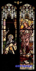  Older German Stained Glass Church Window St Catherine 1 Of 17 Chalice Co 
