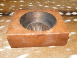 1 Hole Wooden Sugar Mold Wood Candle Holder Primitive Cheese Butter Press