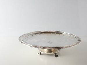 American Sterling Silver Footed Serving Salver Claw Feet Early 20th Century