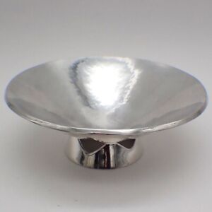 Arts And Crafts Bowl Hammered Hand Wrought Sterling Silver Niles