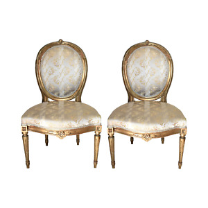 Pair Of Antique 18th Century French Gilt Chairs