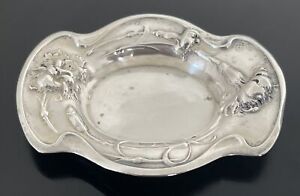 Antique R W S Wallace Sterling Silver Chrysanthemum Tray