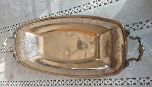 Meriden S P Co Chinese Chippendale Silver Plate Bread Tray Model 2345 S