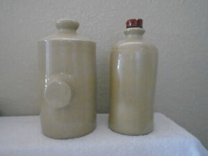 2 Antique Stoneware Foot Warmers Both V G Condition Langley Pearsons Uk 