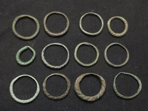 Ancient Twisted Rings 9 13 Centuries Ad 12 Pcs