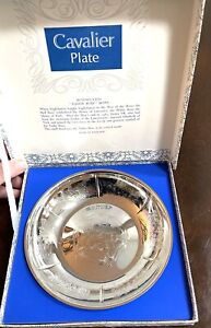 Cavalier English Silver Plate Tudor Rose Bowl W Box 6 5 