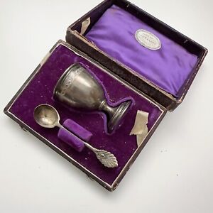 Gorham Coin Silver Spoon And Cup In Case 1861