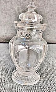 Small Antique 5 Paneled Glass Apothecary Jar Candy Drug Store Display Bottle