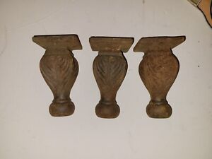 Cast Iron Decorative Stove Legs Lot Of 3 6 In Tall