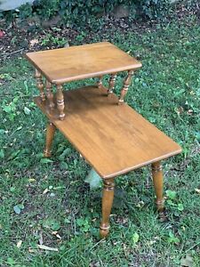 Ethan Allen Baumritter Mid Century Modern End Table Colonial Style Maple