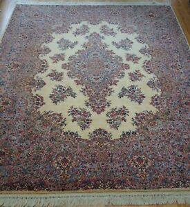 Authentic Karastan 700 788 Ivory Kirman Wool American Carpet Area Rug 8 8 X 12 