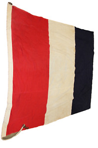 Vintage Cotton Nautical Signal Flag Maritime T Tango Usa Naval Ship Mare Island