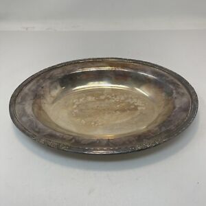 Oval Silverplated Serving Dish 11 7 8 X 8 5 8 