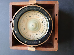 Vintage Us Navy Bu Ships Lietz 4 Boat Compass Mark I 1940 With Wood Case