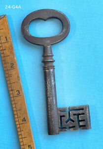 Antique Old Key 1800 S Safe Key Genuine Steel Hollow Key W Complex Bit Cut 4 5 