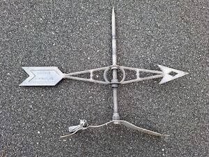 Antique Aluminum Lightning Rod And Weather Vane Arrow Robbins Maryville Mo B 