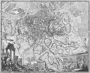 Map Of Old Rome Roma Italy Engraving Print Italian Art Giambattista Nolli New 