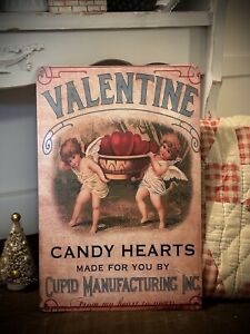 Valentine Candy Hearts Retro Style Advertising Metal Sign 12 X 8 Valentines Day