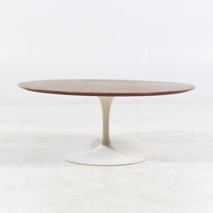 Eero Saarinen For Knoll Mid Century Tulip Walnut Coffee Table